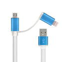 2 in 1 Charging Crystal Cable USB Data Cable for iPhone Android