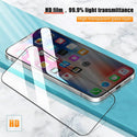 9D Full Cover Tempered Glass Screen Protector for iPhone 13/13 Pro & 13 Pro Max - Black